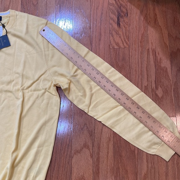 Brooks Brothers NWT Yellow Crew Neck Sweater Size XXL 100% Supima Cotton - Picture 5 of 13